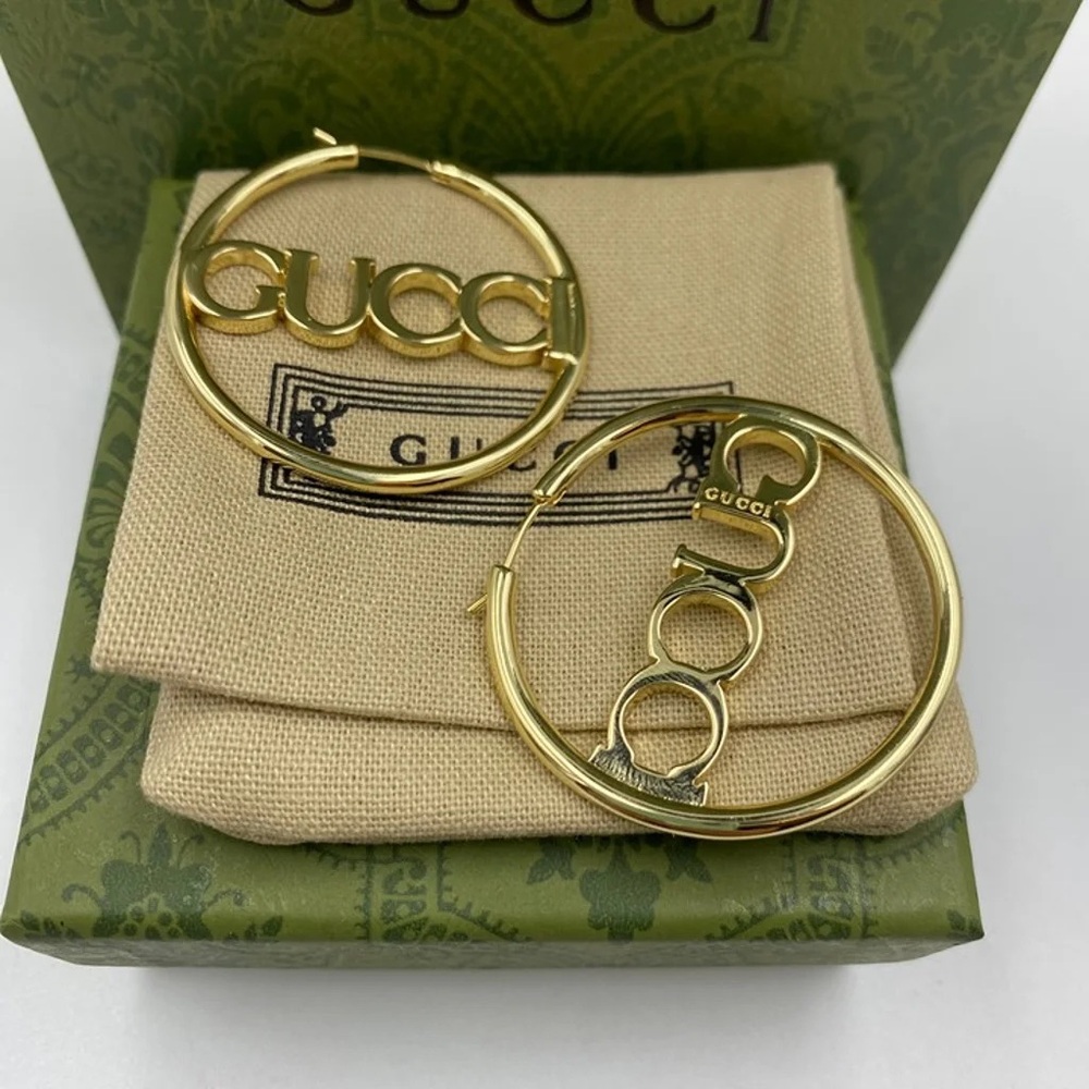 Gucci Gold Hoop Earrings - Picture 2 of 4
